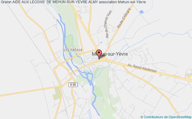 plan association Aide Aux Lecons  De Mehun-sur-yevre Almy Mehun-sur-Yèvre