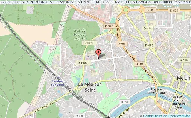 plan association Aide Aux Personnes Defavorisees En Vetements Et Materiels Usages - Le    Mée-sur-Seine