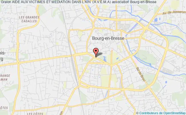 plan association Aide Aux Victimes Et Mediation Dans L'ain  (a.v.e.m.a) Bourg-en-Bresse