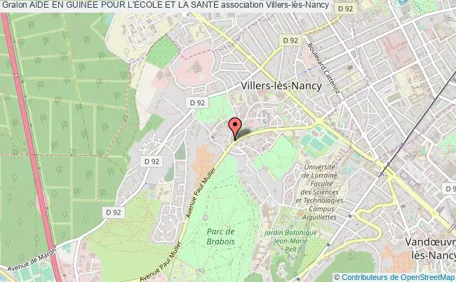 plan association Aide En GuinÉe Pour L'École Et La SantÉ Villers-lès-Nancy