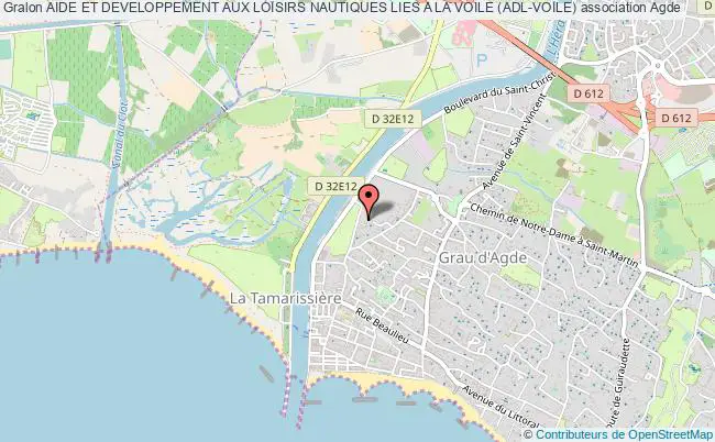 plan association Aide Et Developpement Aux Loisirs Nautiques Lies A La Voile (adl-voile) Agde