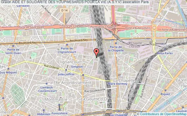 plan association Aide Et Solidarite Des Youpwesards Pour La Vie (a.s.y.v) Paris