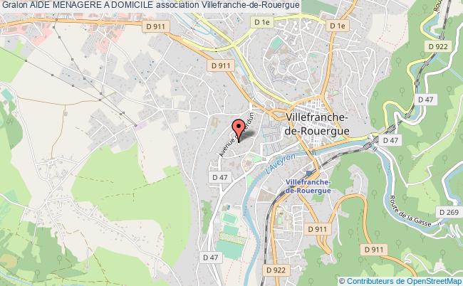 plan association Aide Menagere A Domicile Villefranche-de-Rouergue