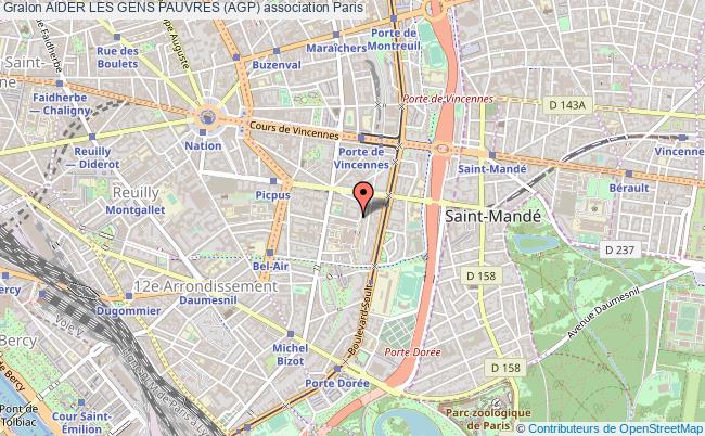 plan association Aider Les Gens Pauvres (agp) Paris