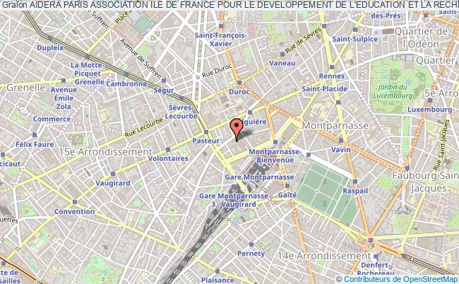 plan association Aidera Paris Association Ile De France Pour Le Developpement De L'education Et La Recherche Sur L'autisme Paris