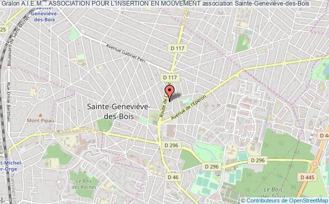 plan association A.i.e.m. : Association Pour L'insertion En Mouvement Sainte-Geneviève-des-Bois