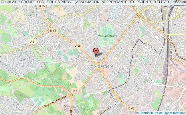 plan association Aiep Groupe Scolaire Estanove (association Independante Des Parents D Eleves) Montpellier