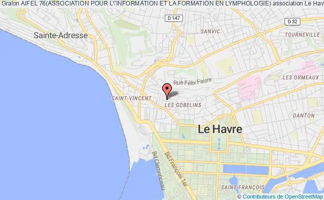 plan association Aifel 76(association Pour L\'information Et La Formation En Lymphologie) Le Havre