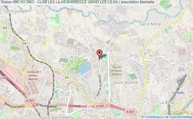plan association Aiki Vu Dao - Club Les Lilas Marseille (akvd-les Lilas ) Marseille