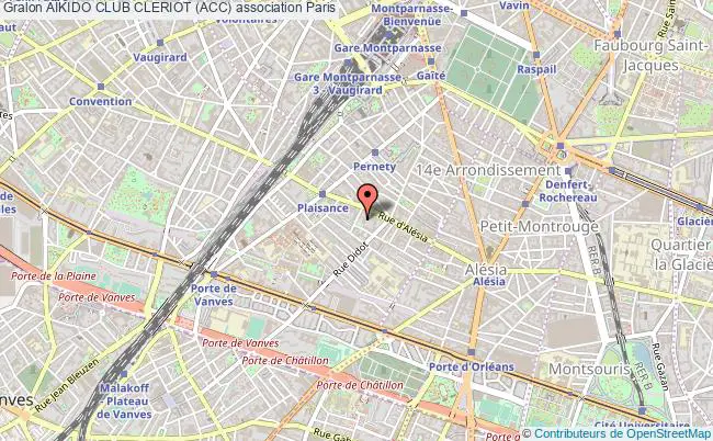 plan association AÏkido Club Cleriot (acc) Paris