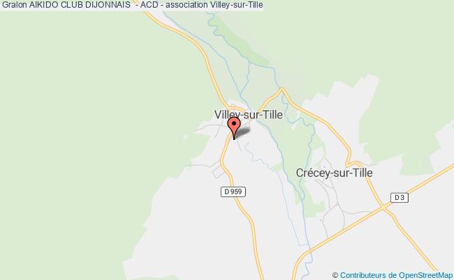 plan association Aikido Club Dijonnais  - Acd - Villey-sur-Tille