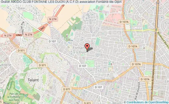 plan association Aikido Club Fontaine Les Dijon (a.c.f.d) Fontaine-lès-Dijon