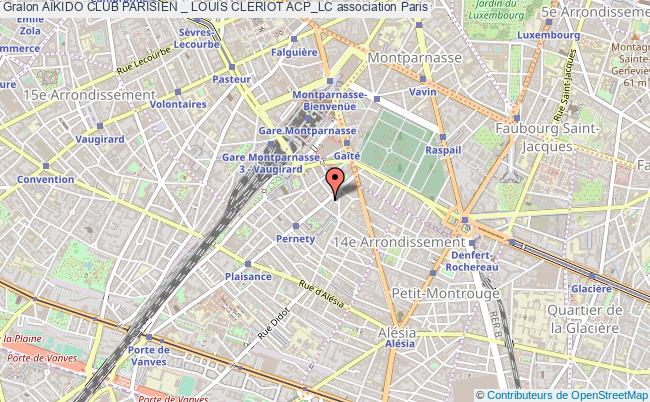 plan association AÏkido Club Parisien _ Louis Cleriot Acp_lc Paris 14e
