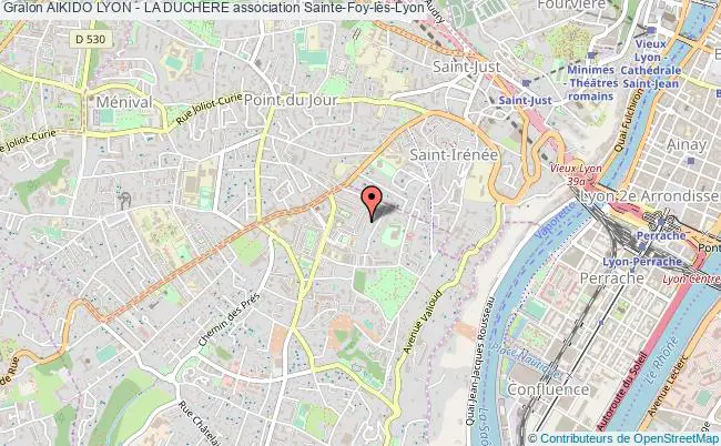 plan association Aikido Lyon - La Duchere Sainte-Foy-lès-Lyon