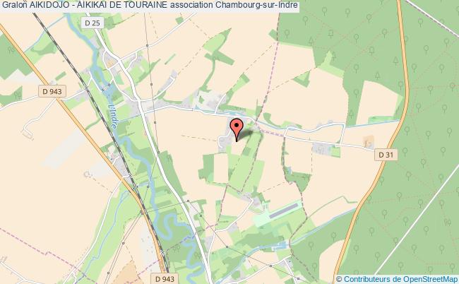 plan association Aikidojo - Aikikai De Touraine Chambourg-sur-Indre