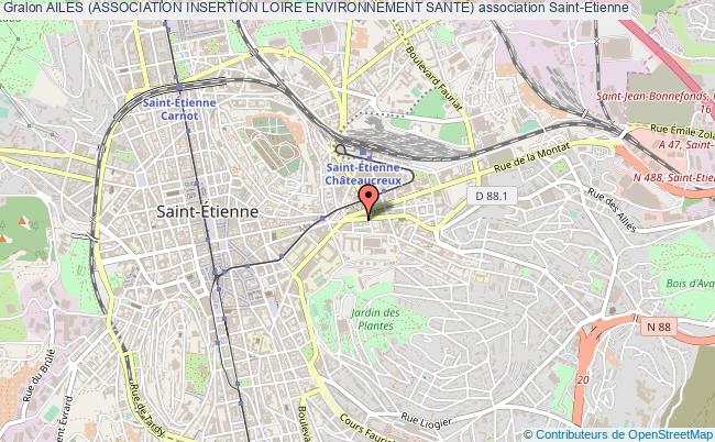 plan association Ailes (association Insertion Loire Environnement Sante) Saint-Étienne