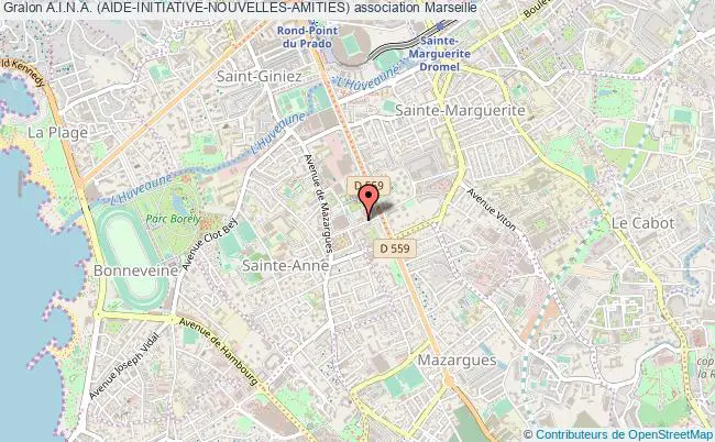 plan association A.i.n.a. (aide-initiative-nouvelles-amities) Marseille 8e