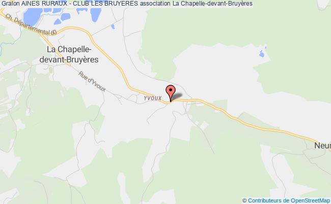 plan association Aines Ruraux - Club Les Bruyeres La    Chapelle-devant-Bruyères