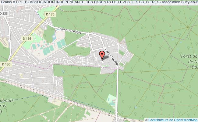 plan association A.i.p.e.b.(association Independante Des Parents D'eleves Des Bruyeres) Sucy-en-Brie