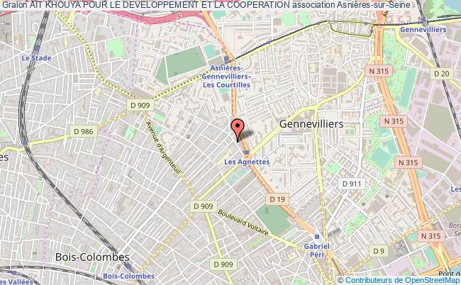 plan association Ait Khouya Pour Le Developpement Et La Cooperation Asnières-sur-Seine