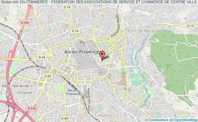 plan association Aix En Commerce - Federation Des Associations De Service Et Commerce De Centre Ville Aix-en-Provence