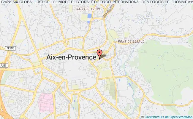 plan association Aix Global Justice - Clinique Doctorale De Droit International Des Droits De L'homme Aix-en-Provence