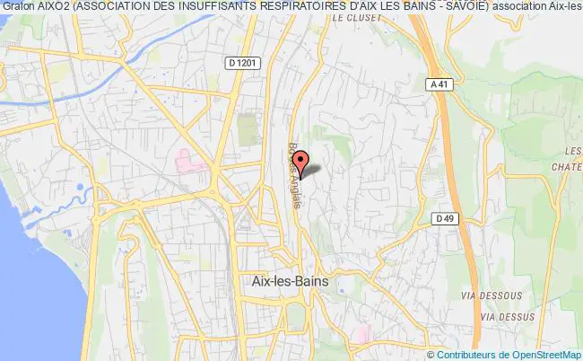 plan association Aixo2 (association Des Insuffisants Respiratoires D'aix Les Bains - Savoie) Aix-les-Bains