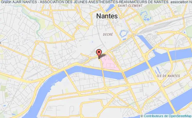 plan association Ajar Nantes - Association Des Jeunes AnesthÉsistes-rÉanimateurs De Nantes. Nantes