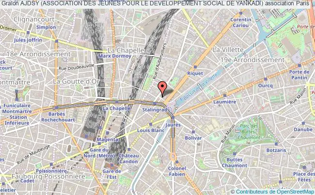 plan association Ajdsy (association Des Jeunes Pour Le Developpement Social De Yankadi) Paris