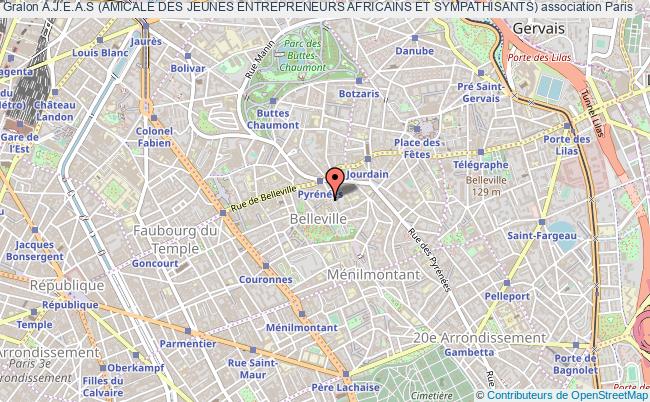 plan association A.j.e.a.s (amicale Des Jeunes Entrepreneurs Africains Et Sympathisants) Paris