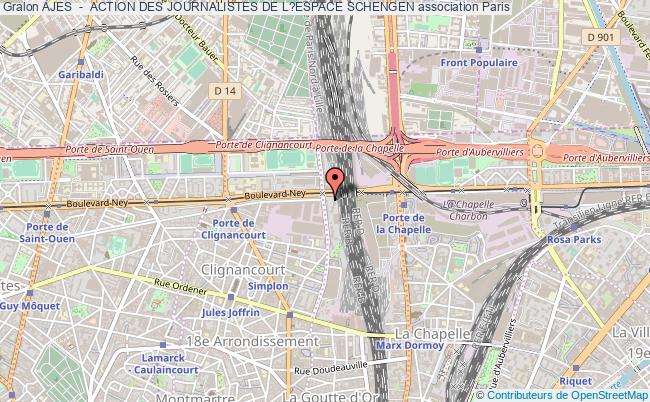 plan association Ajes  -  Action Des Journalistes De L?espace Schengen Paris