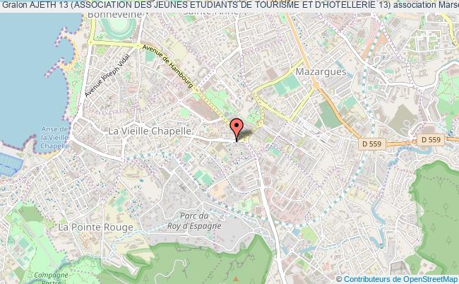 plan association Ajeth 13 (association Des Jeunes Etudiants De Tourisme Et D'hotellerie 13) Marseille