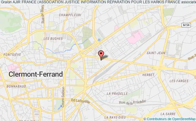 plan association Ajir France (association Justice Information RÉparation Pour Les Harkis France Clermont-Ferrand