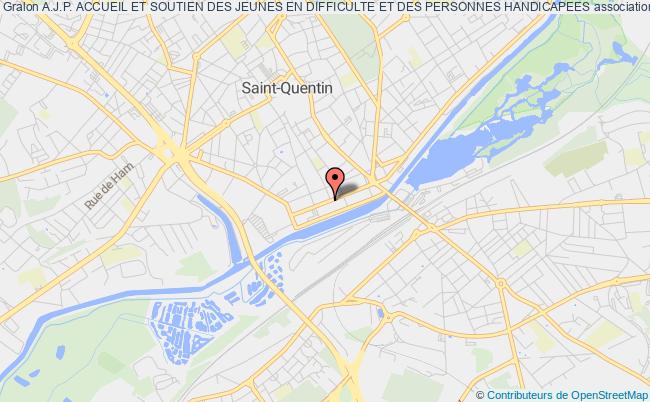 plan association A.j.p. Accueil Et Soutien Des Jeunes En Difficulte Et Des Personnes Handicapees Saint-Quentin