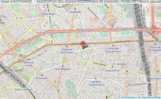 plan association Ajvdtfrance  -  Association Des Jeunes Volontaires De Donghol-touma En France Paris