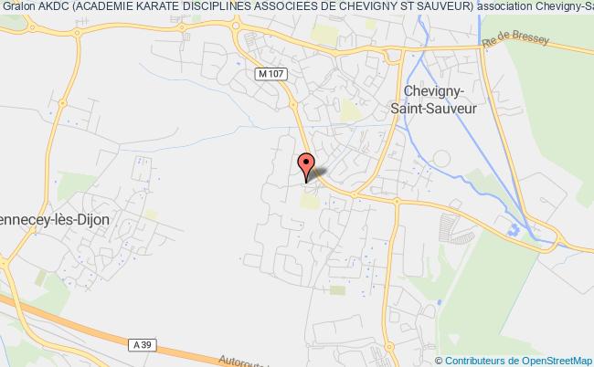 plan association Akdc (academie Karate Disciplines Associees De Chevigny St Sauveur) Chevigny-Saint-Sauveur