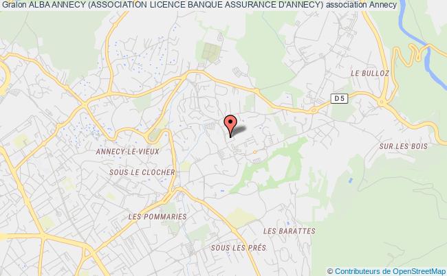 plan association Alba Annecy (association Licence Banque Assurance D'annecy) Annecy
