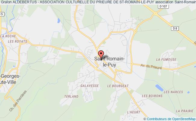 plan association Aldebertus - Association Culturelle Du Prieure De St-romain-le-puy Saint-Romain-le-Puy