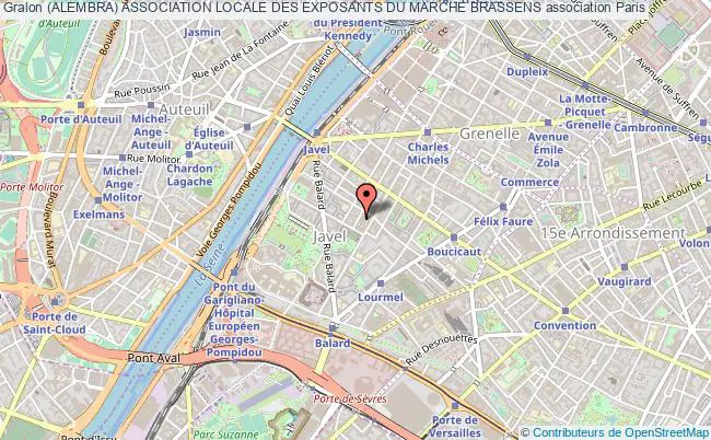 plan association (alembra) Association Locale Des Exposants Du Marche Brassens Paris