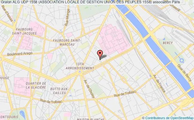 plan association Alg Udp 1558 (association Locale De Gestion Union Des Peuples 1558) Paris 13e