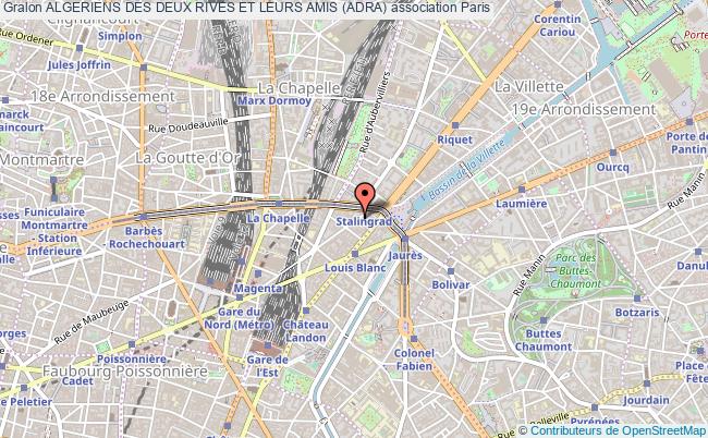 plan association Algeriens Des Deux Rives Et Leurs Amis (adra) Paris