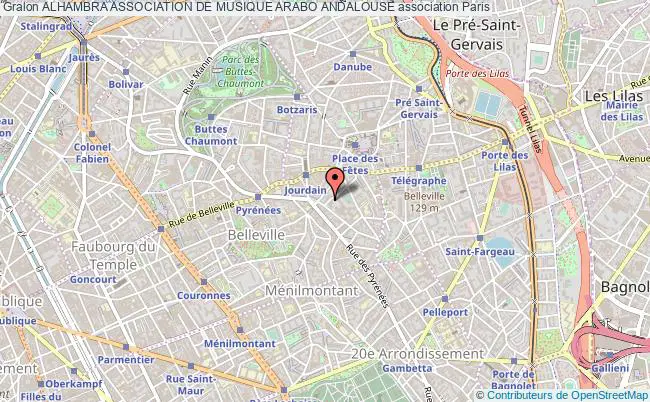 plan association Alhambra Association De Musique Arabo Andalouse Paris