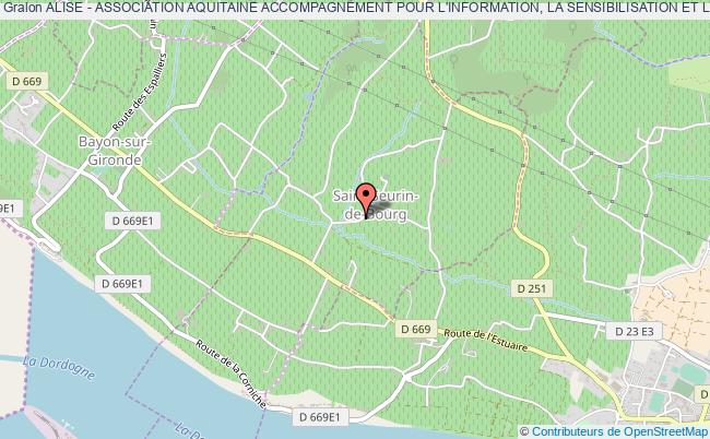 plan association Alise - Association Aquitaine Accompagnement Pour L'information, La Sensibilisation Et L'education Saint-Seurin-de-Bourg