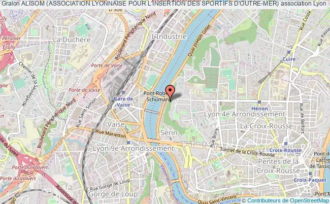 plan association Alisom (association Lyonnaise Pour L'insertion Des Sportifs D'outre-mer) Lyon