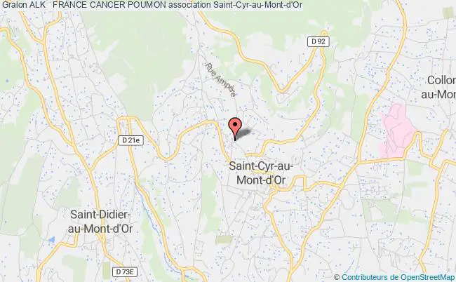 plan association Alk + France Cancer Poumon Saint-Cyr-au-Mont-d'Or
