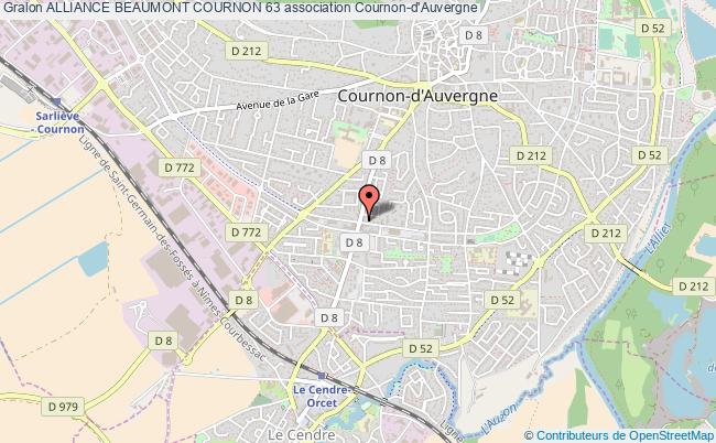 plan association Alliance Beaumont Cournon 63 Cournon-d'Auvergne