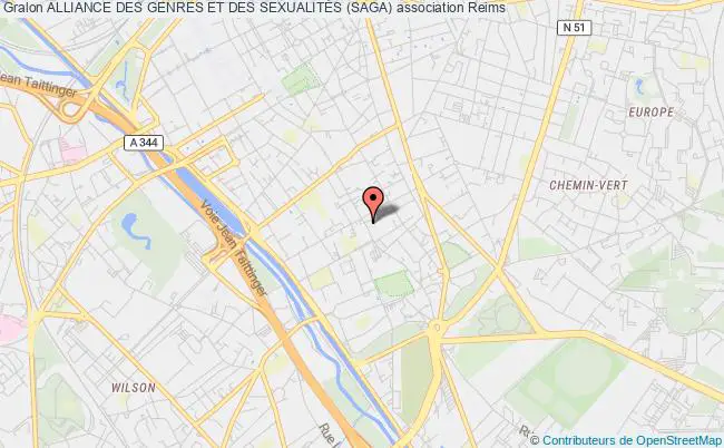 plan association Alliance Des Genres Et Des SexualitÉs (saga) Reims