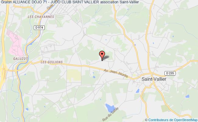 plan association Alliance Dojo 71 - Judo Club Saint Vallier Saint-Vallier