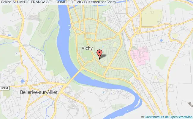 plan association Alliance Francaise  - Comite De Vichy Vichy