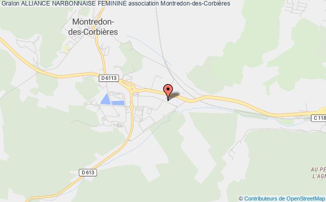 plan association Alliance Narbonnaise Feminine Montredon-des-Corbières